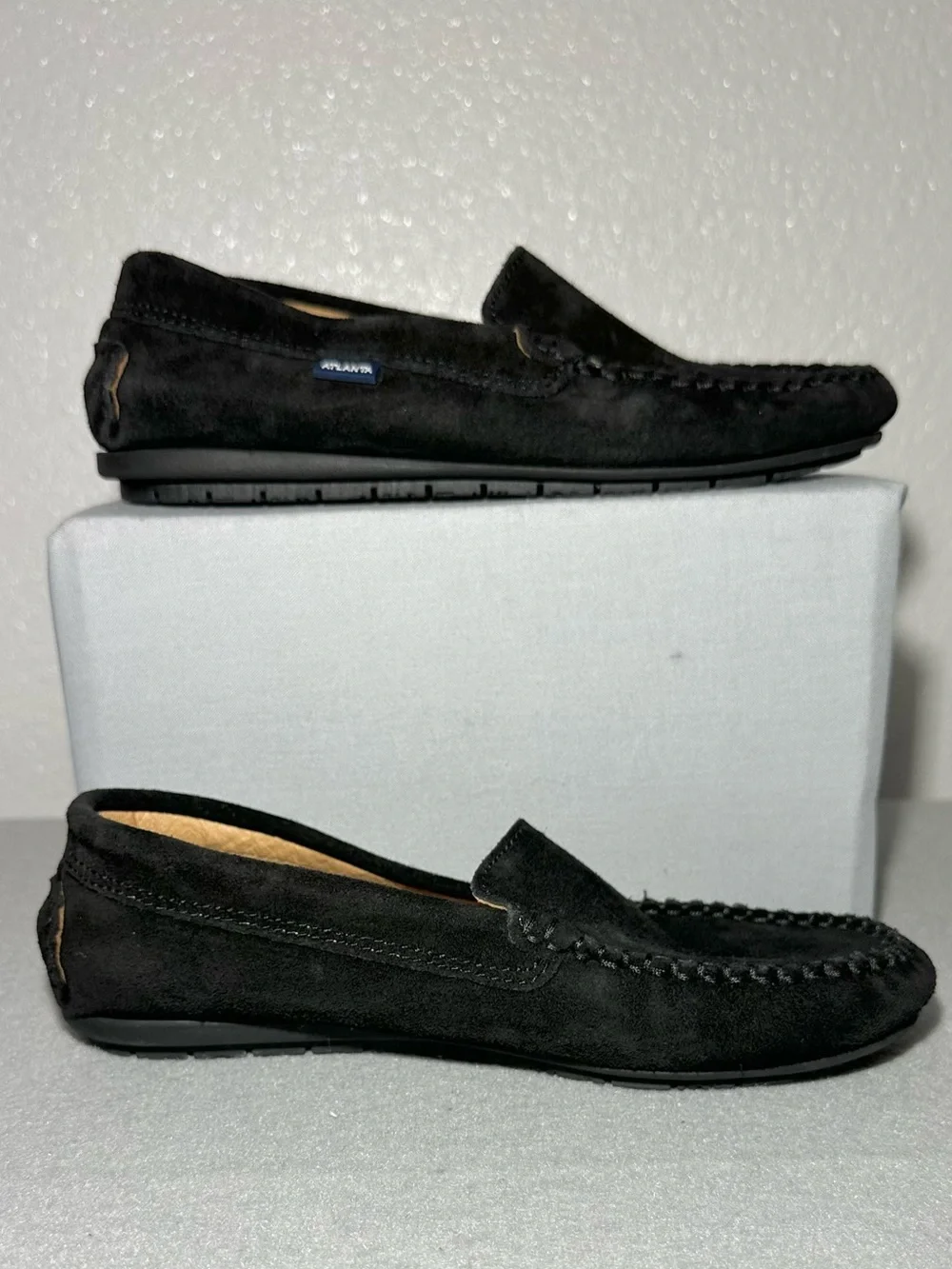 ATLANTA MOCASSIN BLACK SUEDE LOAFER